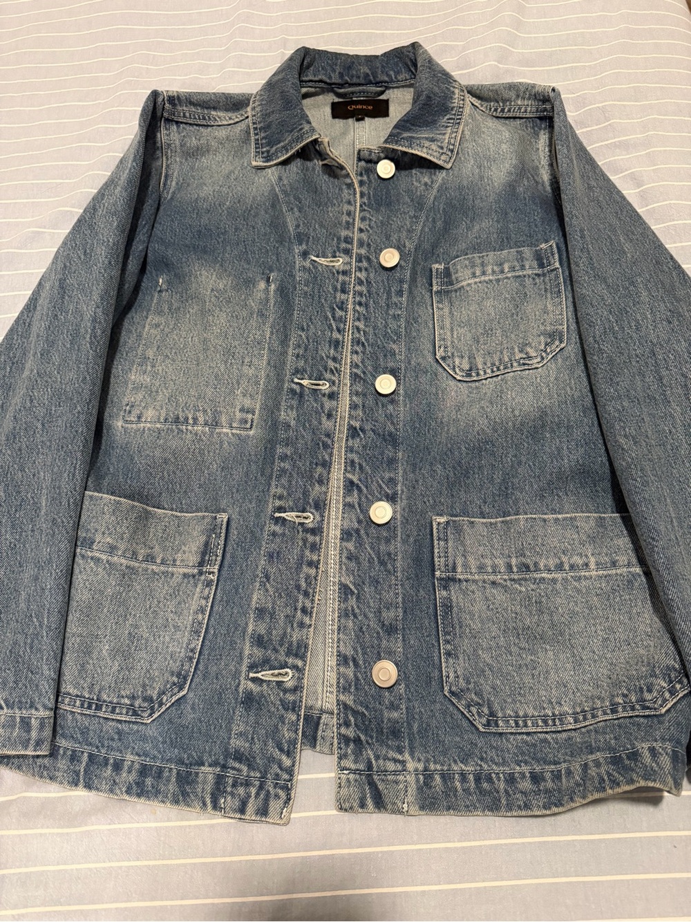 Quince 100% Organic Cotton Denim Chore Jacket - Indigo Blue